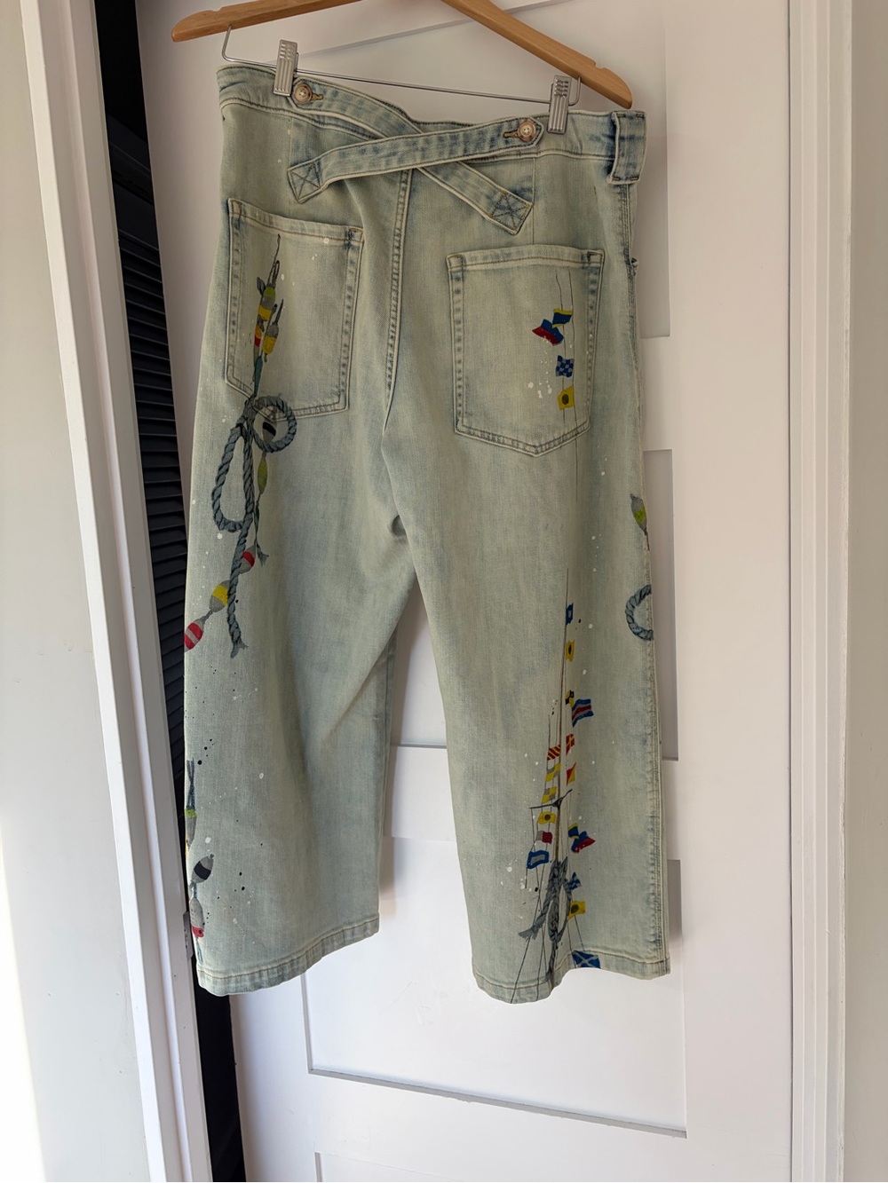 Anthropologie Pilcro Hand‑Painted Nautical Jeans – Size 31 - Picture 2 of 8